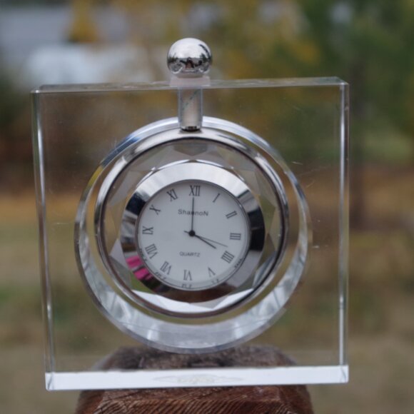 Shannon Crystal Table Clock - Picture 1 of 10